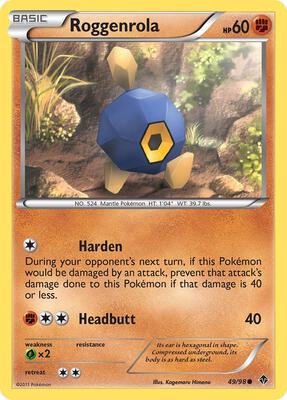 Roggenrola (49) card from Emerging Powers