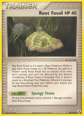 Root Fossil card from EX Legend Maker