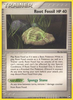 Root Fossil card from EX Power Keepers