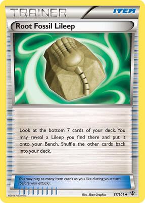 Root Fossil Lileep card from Plasma Blast