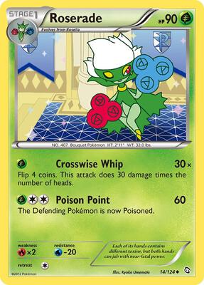 Roserade (14) card from Dragons Exalted