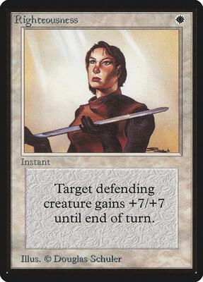 Righteousness card from Beta Edition