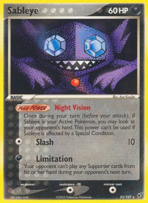Sableye card from EX Deoxys