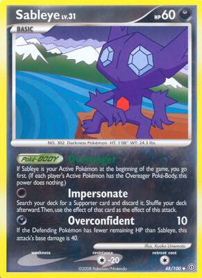 Sableye card from Stormfront