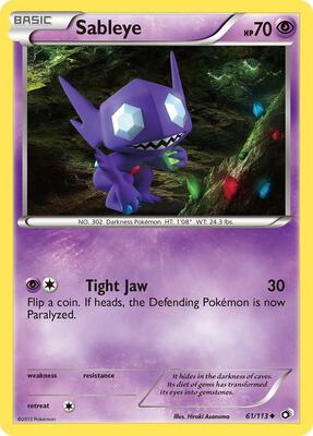 Sableye card from Legendary Treasures