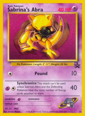 Sabrina's Abra card from WoTC Promo