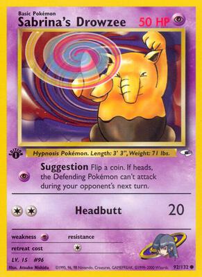 Sabrina's Drowzee card from Gym Heroes