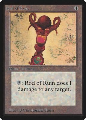 Rod of Ruin card from Beta Edition