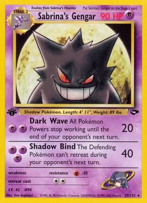 Sabrina's Gengar card from Gym Challenge