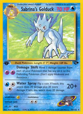Sabrina's Golduck card from Gym Challenge