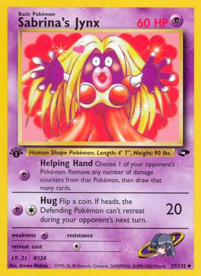 Sabrina's Jynx card from Gym Challenge