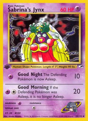 Sabrina's Jynx card from Gym Heroes