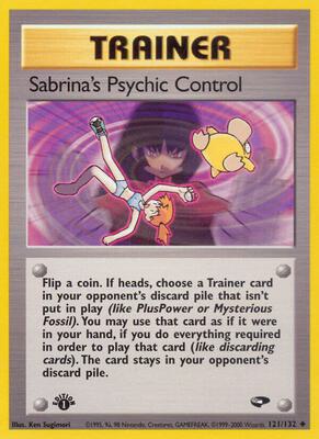 Sabrina's Psychic Control card from Gym Challenge