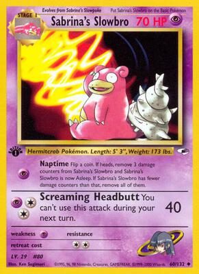 Sabrina's Slowbro card from Gym Heroes