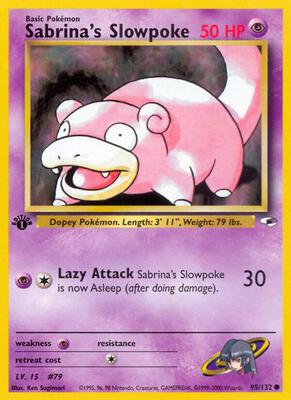 Sabrina's Slowpoke card from Gym Heroes