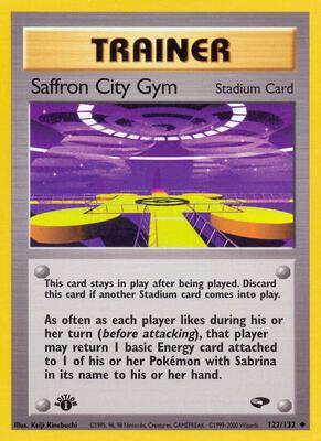 Saffron City Gym card from Gym Challenge