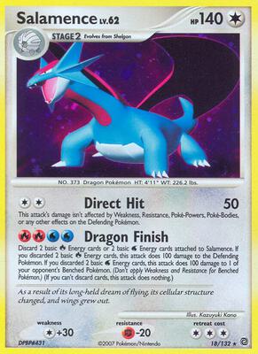 Salamence card from Secret Wonders