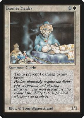 Samite Healer card from Beta Edition