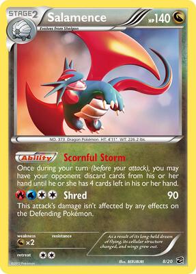 Salamence card from Dragon Vault