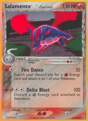 Salamence (Delta Species) card from EX Delta Species