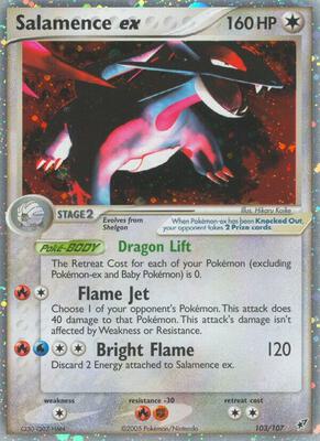 Salamence ex card from EX Deoxys