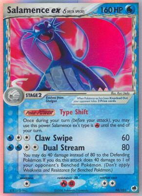 Salamence ex (Delta Species) card from EX Dragon Frontiers