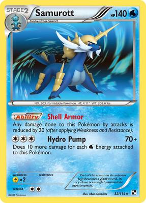 Samurott (32) card from Black and White