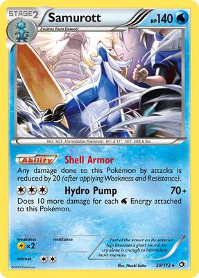 Samurott card from Legendary Treasures