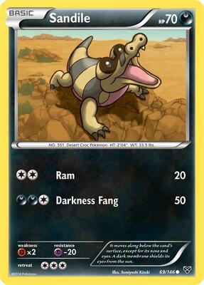 Sandile card from XY Base Set