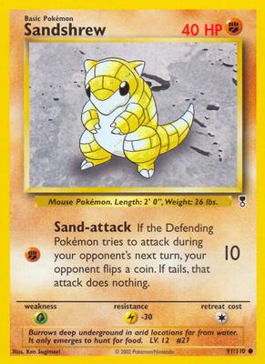Sandshrew card from Legendary Collection