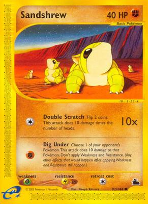 Sandshrew card from Skyridge