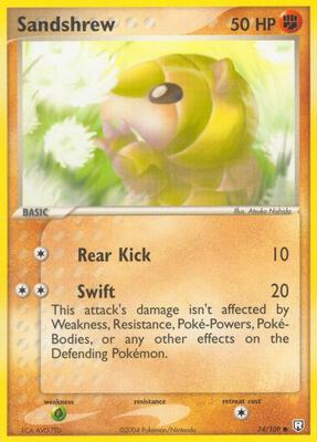 Sandshrew card from EX Team Rocket Returns