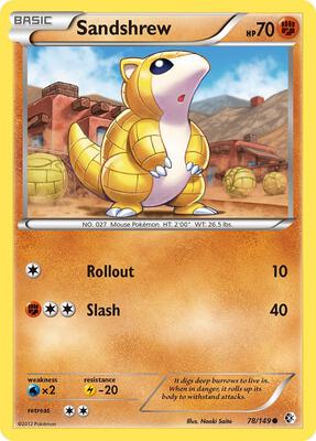 Sandshrew card from Boundaries Crossed