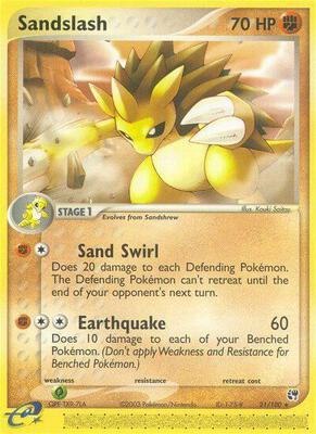 Sandslash card from EX Sandstorm