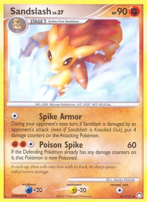 Sandslash card from Mysterious Treasures