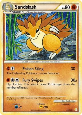 Sandslash card from HeartGold SoulSilver