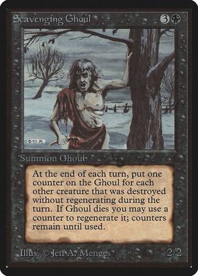 Scavenging Ghoul card from Beta Edition