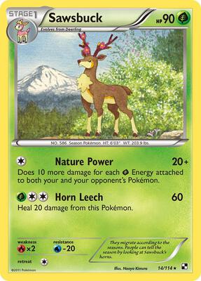 Sawsbuck card from Black and White
