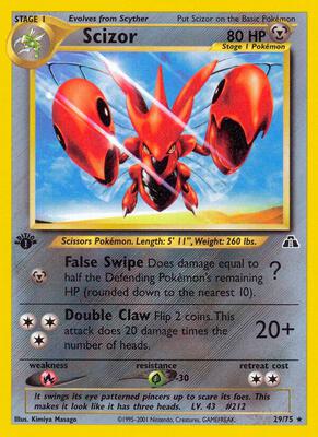Scizor (29) card from Neo Discovery