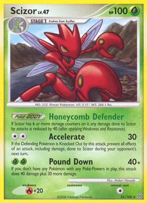 Scizor card from Stormfront