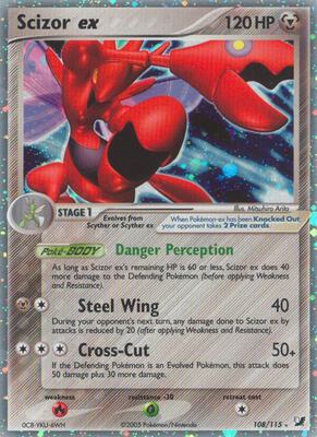 Scizor ex card from EX Unseen Forces