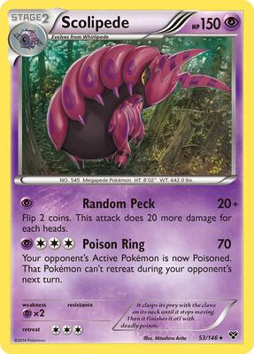 Scolipede card from XY Base Set
