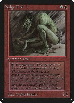 Sedge Troll card from Beta Edition