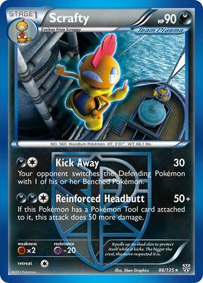 Scrafty (Team Plasma) card from Plasma Storm