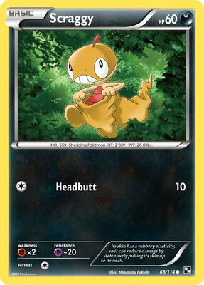 Scraggy card from Black and White