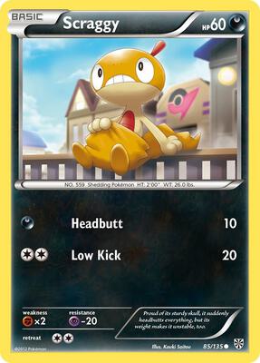 Scraggy card from Plasma Storm