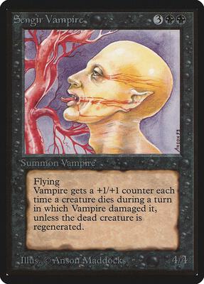 Sengir Vampire card from Beta Edition