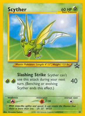 Scyther card from WoTC Promo