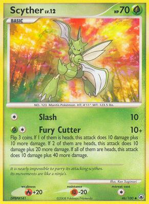 Scyther card from Majestic Dawn