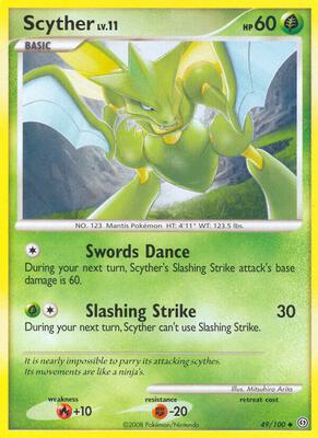 Scyther card from Stormfront